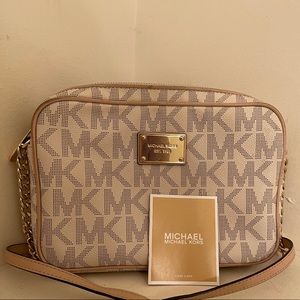 Michael Kors Jet Set Large Crossbody - Vanilla